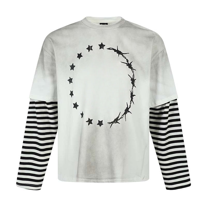 Unique Fun Print Washed Long Sleeve