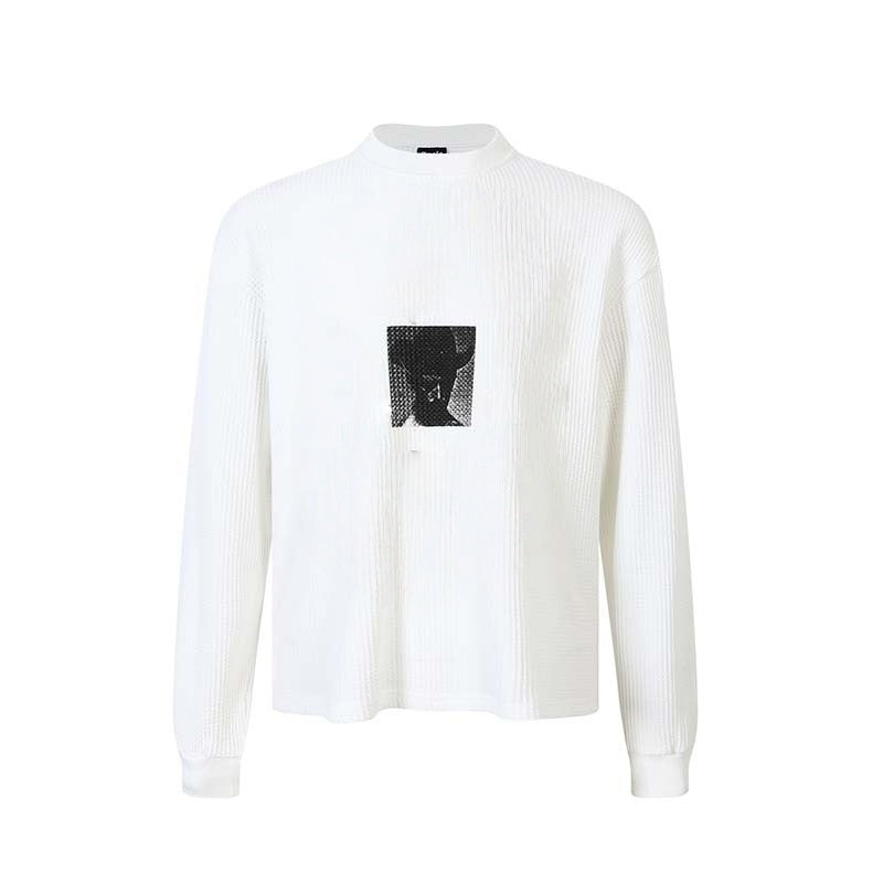Artistic Hand-Painted Crewneck Long-Sleeve